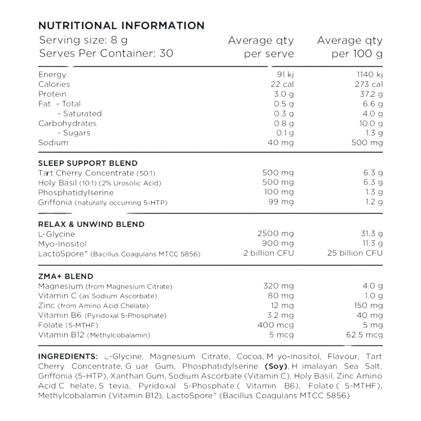 Switch Nutrition - Sleep+