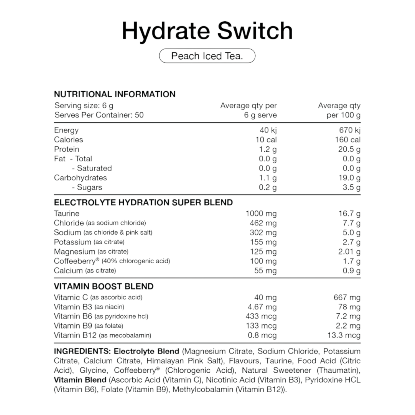 Switch Nutrition - Hydrate