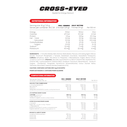 Zombie Labs - Cross-Eyed - Extreme Stimulant Pre-Workout