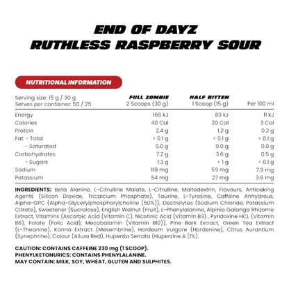 Zombie Labs - End of Dayz (E.O.D) - Extreme Pre-workout
